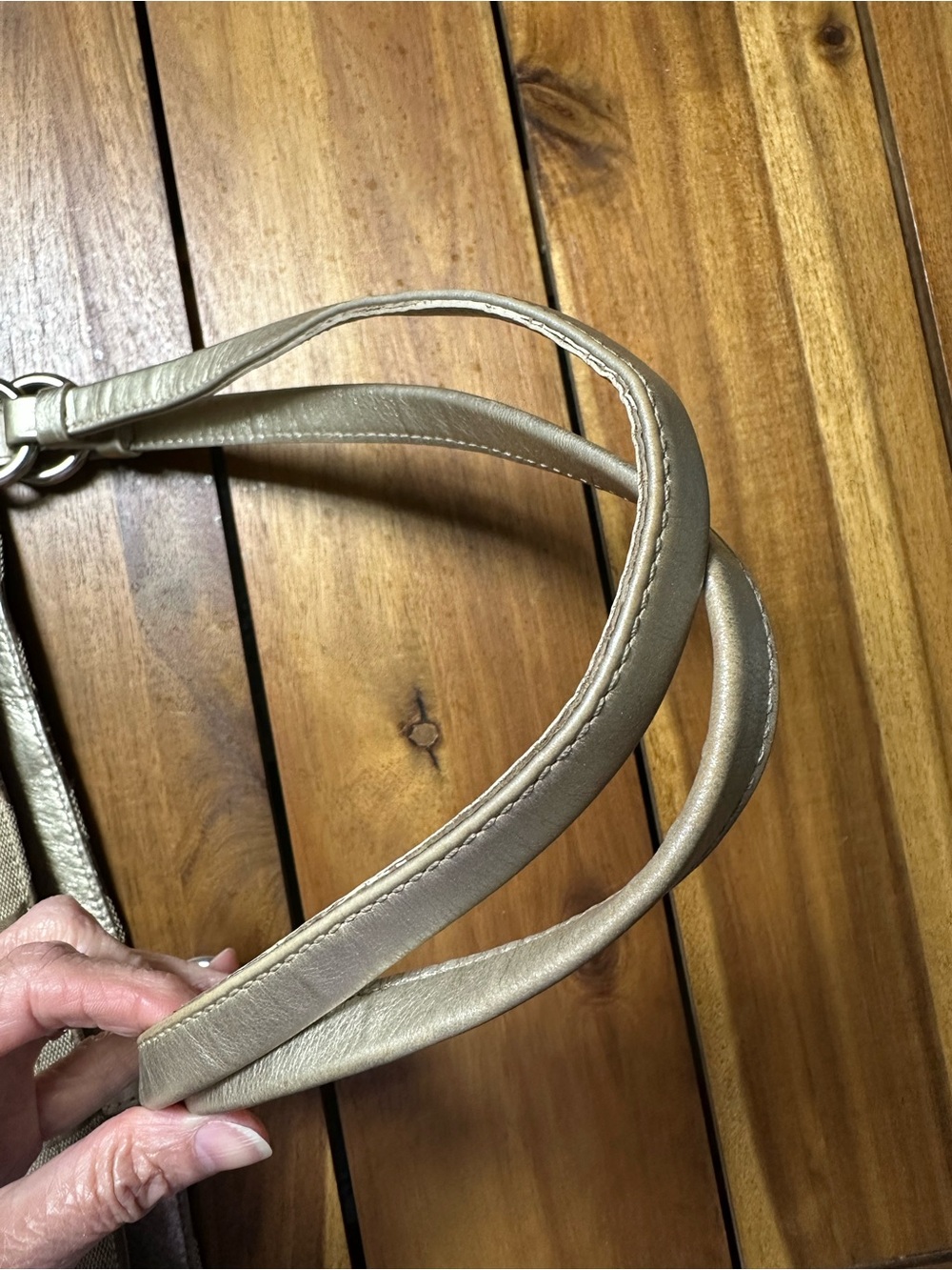 Coach Large Brown & Beige Signature Canvas Tote - Picture 5 of 12